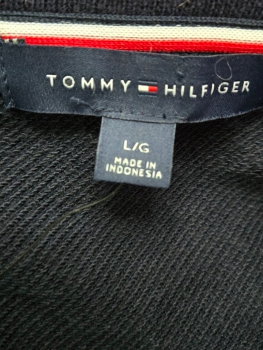 Tommy Hilfiger Knit Shirt Dress Glitter Logo Spell Out Long Sleeve SZ Large - Picture 4 of 6